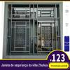 Janela de Alumínio Fundido Flor Liga de Alumínio Retrô com Grão de Madeira Entalhado Livre de Ferrugem para Vila Sala de Estar Varanda Guarda-Corpo Janela Antifurto para Quarto