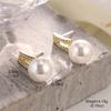 Aretes de Verano de Perla Natural Carta de Amor Camelia Arete Color Libre Sencillo Moda Alta Gama Aretes Ins