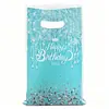 Bolsas de regalo para fiestas de huellas de perro de venta caliente transfronterizas, bolsas de regalo de recuerdo de dibujos animados de fútbol, bolsas de plástico para dulces, suministros de decoración de cumpleaños