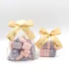 Bolsa de Regalo de Gasa con Lazo Navideño Bolsa Transparente para Empaquetar Dulces Suministros para Fiestas Navideñas Bolsa de Regalo