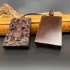 Madera de Azufaifo Natural Madera de Azufaifo Yuhua Marca Guan Gong Dios de la Riqueza Órdenes Guan Di Shengjun para Llevar Marca Colgantes para Coche