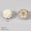 Botão de Pérola e Strass Camélia Estilo Pequena Fragrância Metal Botão de Alto Padrão Fivela Decorativa para Saia Feminina Casaco Cardigan