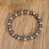 Nuevos Productos Transfronterizos Pulseras de Cristal Europeas y Americanas Pulseras Elásticas Ojo de Tigre Venta al por Mayor Joyería de Piedra Natural Pulseras de Cuentas Venta al por Mayor