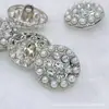 Em estoque botão de metal em formato de flor fivela de diamante estrelada anel de pérola fivela de diamante esférica convexa de luxo Atacado Amazon
