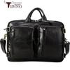 Moda genuína de couro portátil pasta de negócios commuter mochila bolsa de computador multi-funcional cowhide ombro crossbody saco dos homens
