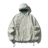 Chamarra con capucha, forro de polar para otoño e invierno, corte ligeramente holgado, reversible, resistente al agua para exteriores, transpirable, estilo corto, chamarra para exteriores con bloques de color