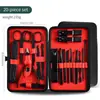 Estilo Alemán Clásico Negro Set de 20 Piezas Cortaúñas Herramientas de Manicura de Acero Inoxidable para el Hogar Set Completo Cortaúñas Tijeras
