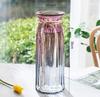 Jarrón de Cristal Creativo Europeo Casual Plantas Verdes de Bambú Rico Criadas en Agua Flores Flores Secas Adornos para Decoración de Sala de Estar Botella de Vidrio