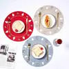Jogos americanos de feltro transfronteiriços, porta-copos de mesa estilo nórdico de luxo leve, jogos americanos de talheres de Natal, tapetes festivos de feltro não tecido