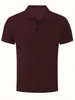 Nova Camiseta de Verão Paul Manga Curta Manga Curta Malha de Alta Qualidade Seda Gelada Manga Curta Camiseta Masculina Gola de Camisa Verão Cor Sólida