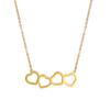 Venta al por mayor de fábrica moda acero titanio corte hueco conectado cuatro colgante de amor 304 Material Acero Inoxidable Collar