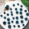 Joyería de uñas tallada con diseño de rosa teñida azul vintage, accesorios para decoración de uñas con flores de rosa Guofeng mixtas
