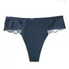 Bragas de encaje europeas y americanas transfronterizas para mujer de talla grande, entrepierna de algodón puro, antibacterianas, alta elasticidad, sin costuras, tanga sexy de encaje para mujer