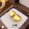 Brincos de Prata Agulha Curvos em Forma de C Escovados, Brincos de Design Simples Retrô em Linha, Brincos Exquisitos Modernos Estilo Cool
