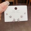 Pendientes Cortos de Circonita Microincrustada para Cabello Corto, Estilo Coreano y Japonés, Modernos y Versátiles, Conjunto Sencillo de Tres Piezas de Pendientes para Mujer
