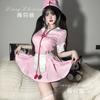 Roupa íntima sexual Pure Desire Uniforme de enfermeira rosa Love Hollow-out Suit Pijama grátis Role Play