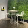 Alquiler de Banquetes Barra de Bar Mesa Cuadrada Barra Pared Mesa Montada en Pared Uso Doméstico Mesa Alta de Colores Silla de Metal Metal Forjado Mesa de Metal