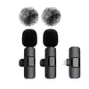 Micrófonos de solapa dual inalámbricos transfronterizos para grabación al aire libre en Tiktok, reducción de ruido, transmisión en vivo por Bluetooth y grabación