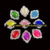 Moda novos acessórios de cristal oval coreanos diy acessórios de liga de prata fivela decorativa vendas diretas da fábrica