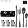 Cubiertos de Acero Inoxidable Transfronterizo de Amazon Cuchillo y Tenedor 1010 Cuchillo, Tenedor y Cuchara de Estilo Occidental Juego de 24 Piezas Cuchillo y Tenedor para Carne Caja de Regalo