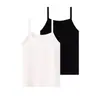 Paquete de 2 Camisetas sin Mangas para Niños 2026 Básicas de Color Sólido Elásticas para Niñas Ropa Interior Linda para Bebés y Niños Pequeños