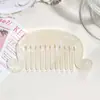 Nuevo y elegante y exquisito peine portátil de acetato texturizado con un toque dulce y juvenil para peinar el cabello