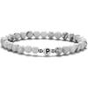 Pulsera de cuentas de turquesa blanca de 6 mm de venta caliente europea y americana, pulsera de letras para pareja para hombre, joyería de estación independiente transfronteriza
