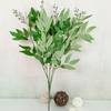 Atacado do Fabricante Popular Folhas de Salgueiro Simuladas de 5 Pontas Flores Elegantes para Casamento Guias de Estrada de Engenharia Doméstica Plantas Decorativas Simuladas