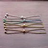 Corrente de contas de borracha 2mm * 11cm Dourada Preta Ouro Rosa ajustável Corrente de pulseira DIY acessórios de joias para comércio exterior