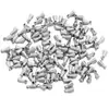 Acero de Titanio Color Duradero Conector Cola de Perla Colgante Corazón Accesorios para Joyería DIY Acero Inoxidable Estrella de Cinco Puntas Etiqueta Pieza Pequeña Oro Real