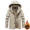 Jaqueta de Algodão Masculina Outono/Inverno com Forro de Fleece Casual Solta Tamanho Grande Média e Longa Jaqueta de Trabalho Múltiplos Bolsos Preço Controlado 168