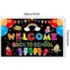 2026 Temporada de Regreso a Clases Transfronteriza Tela de Fondo para Decoración de Apertura Escolar Banderines Colgantes para Fiesta Pancarta de Temporada de Regreso a Clases Cortina de Puerta Bandera Tela de Fondo