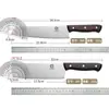 Cuchillo de Cocina con Mango de Madera, Cuchillo de Chef para Uso Doméstico, Cuchillo para Rebanar y Cortar Carne, Cuchillo de Cocina Afilado de Acero Inoxidable Asakh-No.898