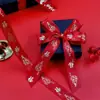 Cinta con Tema del Año del Caballo 2026 Lazo Hecho a Mano DIY Decoración Festiva de Año Nuevo Cinta Roja con Dorado