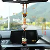 Pendente de Carro em Buxo Lótus Branco Presente Ornamento de Suspensão de Carro de Alta Qualidade Decoração de Interior de Carro Decoração de Guanyin Buda Venda Direta da Fábrica
