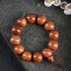 Pulsera de Cuentas de Pera Amarilla de Myanmar Flor de Myanmar 2.0 para Hombres y Mujeres 108 Cuentas de Rosario Literario Juguete Pulsera Regalos