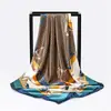 Bufanda de Seda Transfronteriza Europea y Americana de Amazon, Bufanda Cuadrada de 90, Moda de Alta Gama, Pañuelo Versátil para la Cabeza para Mujeres, Venta al por Mayor