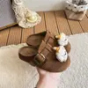 Pantuflas Cerradas Pequeñas con Forma de Perro, Acabado Mate, para Niños Mayores, Nuevo Modelo de Invierno para Niños y Niñas, Zapatos de Estilo Birkenstock con Punta Redonda, Antideslizantes para Exteriores