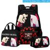 Conjunto Três Peças Transfronteiriço 3D Novo Produto Olá Inn Hazbin Hotel Mochila Dupla Camada Lancheira Estojo