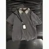 Camisa Polo Pesada de Manga Corta Estilo Americano para Hombre, Fresca y Elegante para el Verano con un Toque de Lujo, Cuello Camisero, Corte Regular en los Hombros, Cleanfit, Mangas de Tres Cuartos