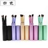 Venta Directa de Fábrica Portátil Juego de 5 Pinceles para Sombra de Ojos de Pelo de Caballo Juego de Brochas de Maquillaje Juego Completo de Maquillaje para Ojos Herramientas de Maquillaje de Belleza