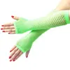 Guantes de pesca de malla nuevos directo de fábrica, guantes largos de malla, guantes punk de medio dedo para fiesta, guantes para discoteca