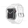 Adecuado para Correa de Apple Watch Correa Transparente con Purpurina para Apple Watch Generación 45678 Pulsera de Muñeca Tpu Glacier