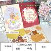 Urso bonito Urso Envelope ins Estilo Alta Cor Valor Requintado Cartão de Aniversário Bonito Conjunto de Carta Papel Bênção de Estudante Sênior