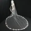Estilo Europeu e Americano Vestido de Casamento Longo Branco Renda de Alta Qualidade Acessórios Véu Longo Noiva Véu de Casamento 3m