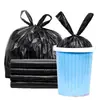 Sacos de lixo para uso doméstico, espessados, com alça, estilo sacola, descartáveis, extra grossos, sacos plásticos pretos para cozinha, disponíveis para dropshipping