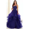 Vestido de Noche para Mujer, Vestido Morado sin Tirantes para Banquetes, Actuación Vocal, Vestido de Tul Estilo Hada, Vestido de Noche para Anfitriona