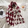 Bufanda para Invierno Estudiantes Chicas de Preparatoria Chicas de Secundaria Sentido Otoño e Invierno Bufanda a Cuadros para Hombres Estilo Japonés Engrosada Cálida