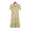 Vestido Casual de Verano a la Moda 2026 para Mamás, Elegante Vestido Largo con Cuello de Camisa y Estampado Floral para Mujeres de Mediana Edad y Mayores