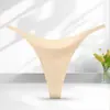 Tanga feminina sexy de seda gelada sem costura transfronteiriça europeia e americana da Amazon, calcinha de biquíni de cintura baixa invisível que levanta o bumbum